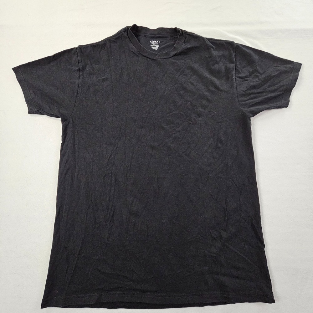 Alfani Stretch Black Short Sleeve Cotton Spandex T-Shirt Men's L